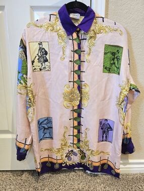 Versace Sport Men's Silk Button Down Shirt Size 40
